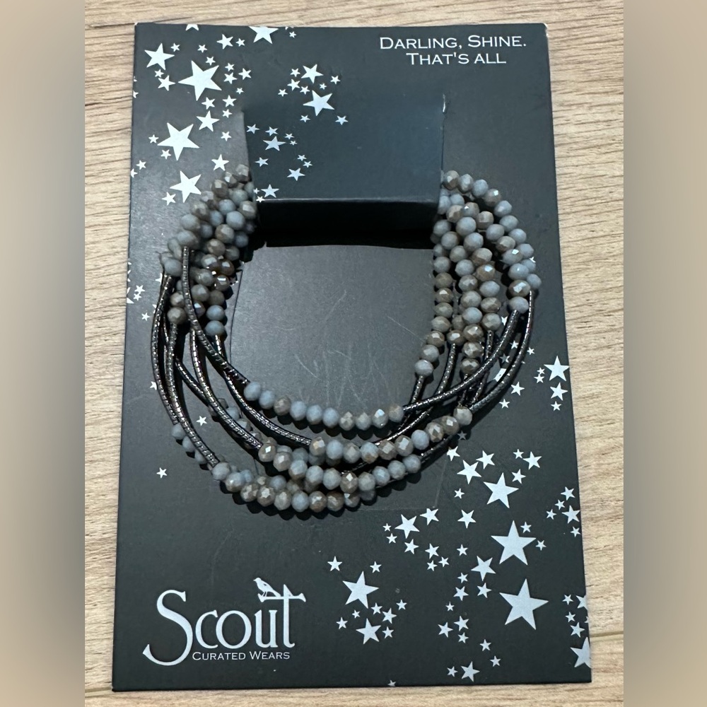 Brand new Scout wrap night/black - a bracelet that becomes a necklace